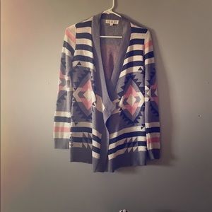 Rose Pink Aztec Sweater